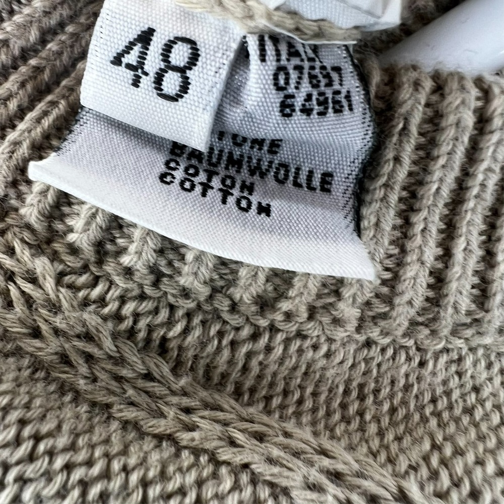 Vintage United Colors of Benetton V-neck‎ Knit Beige Sweater Vest Adult XL Italy - Picture 8 of 12